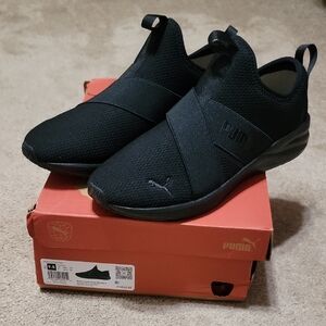 Puma Women's Black Slip-On Sneakers